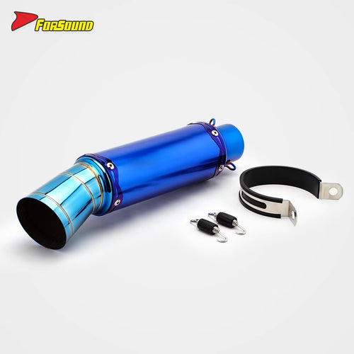 RS Original Stainless Steel Exhaust Muffler Universal Exhaust Pipe 51Mm Caliber End Can