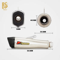 RS Original Universal Modified Motorcycle Exhaust Pipe Stainless Steel Carbon Fiber Tail Section of the Exhaust Pipe CM500/300