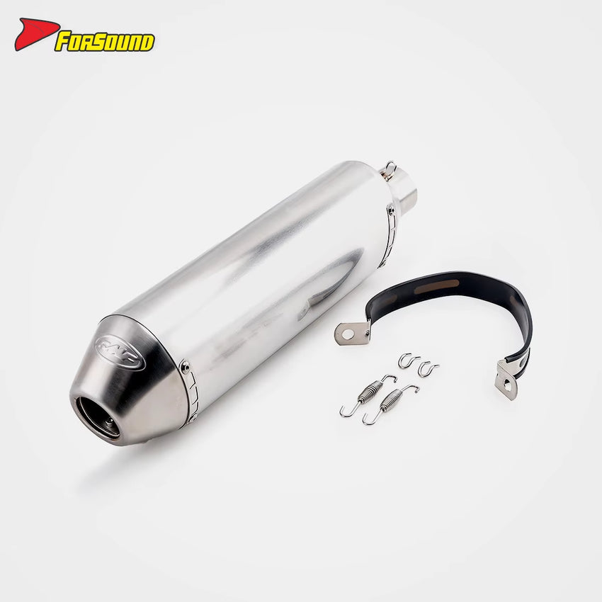 New Forsound Off-Road Motorcycle Exhaust Pipe SS FMF Ellipse Tail Section Exhaust Fit KAWASAKI-KLX230 -ZXC SWM-SM500 ODM&OEM