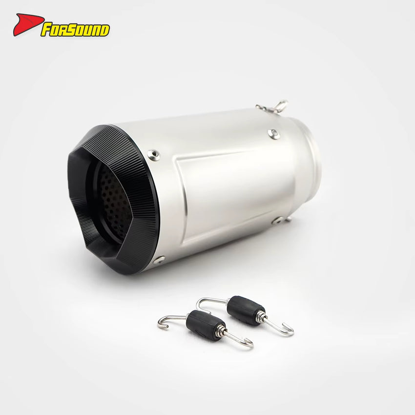 Stainless Steel 60Mm AR Angled Tail Section Exhaust Pipe, Universal Motorcycle Pipe