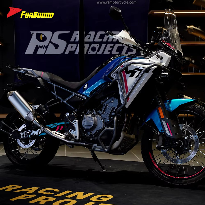For 450MT 2023-2025 Off-Road Adventure Straight-Through T148 Model Full-System Titanium Alloy Exhaust Side-Exit Power Boost OEM