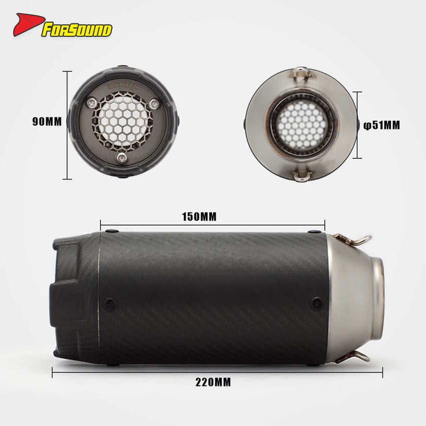 For YAMAHA R3 2-Into-1 Header Stainless Steel Yamaha R3 Carbon Fiber Full Motorcycle Exhaust System Exhaust Supersport Racing