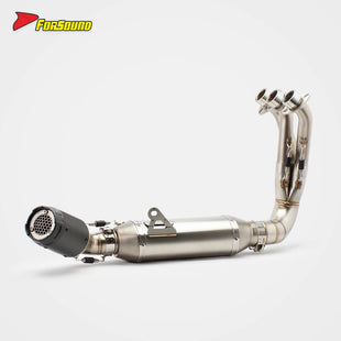 YAMAHA Mt09 Stainless Steel Exhaust Bottom Exit Intact.Gp Style Shorty Full Fit 2014-2025 Tracer 9 GT/MT09 SP Street Riding OEM