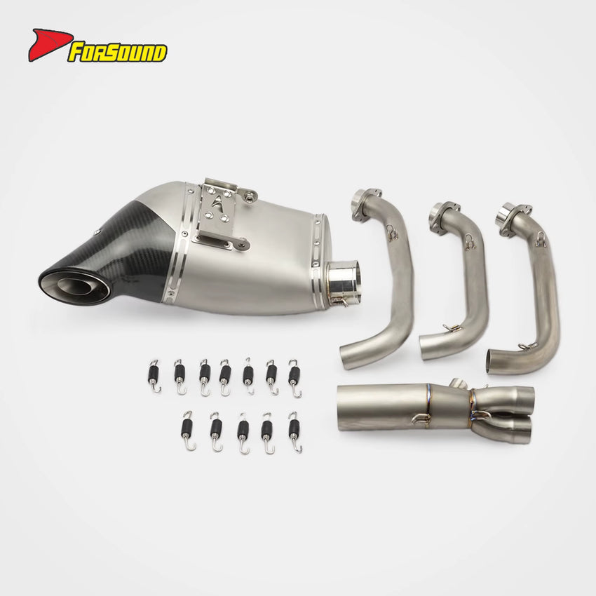 New FORSOUND 675Srr Carbon Fiber Titanium Alloy Full Under-Tail Exhaust High Temp Oxidation Resistant Low Backpressure High Flow