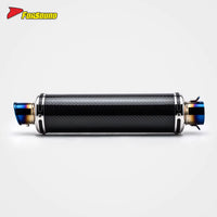 Stainless Steel Carbon Fiber 51Mm over Retro Long End Can Exhaust Pipe for Universal Motorcycle Pipe