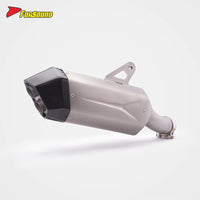 For BMW R1300GS Fit 2023-2025 60Mm Silvery White Matte Titanium Alloy Motorcycle Mid-Tail Integrated Exhaust Pipe1300Cc ADV OEM