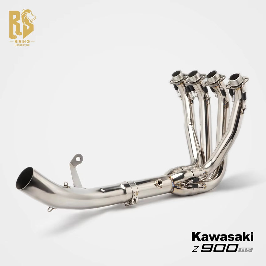 RS Original Forsound/Sound Motorcycle Exhaust Pipe Kawasaki Z900RS Roasted Blue 60Mm New Modified Front Middle Section Titanium