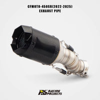 Forsound New Street Riding Stainless Steel AR Style Embossed Carbon Fiber Mid-Tail Exhaust Pipe for 450Sr 2022-2025 OEM
