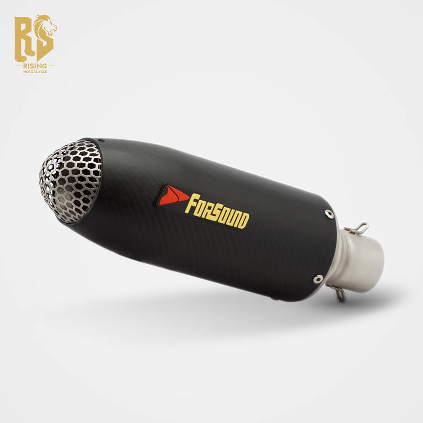 Stainless Steel Carbon Fiber 51Mm Exhaust End Can for Universal Motorcycle 51Mm Pipe