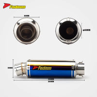 RS Original Universal Carbon Fiber Stainless Steel Motorcycle Exhaust Pipe for Z900RS Grilled Blue Polished Sportbikes