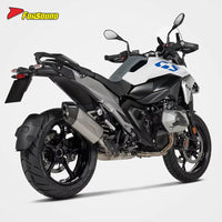 For R1300GS Full Titanium Mid-Tail Integrated Exhaust System Carbon Fiber Tip Lightweight Forging High Flow Customizable LOGO