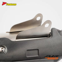 Stainless Steel Carbon Fiber Head Double Ear Mid and Tail Section Muffled Exhaust Pipe for Motorcycle for KTM Duke 790/890