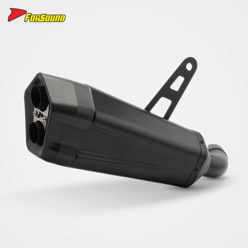 For KAWASAKI Ninja1000Sx Fit 2019-2025 51Mm Black Spray Paint Stainless Steel Motorcycle Mid-Tail Integrated Exhaust Pipe OEM