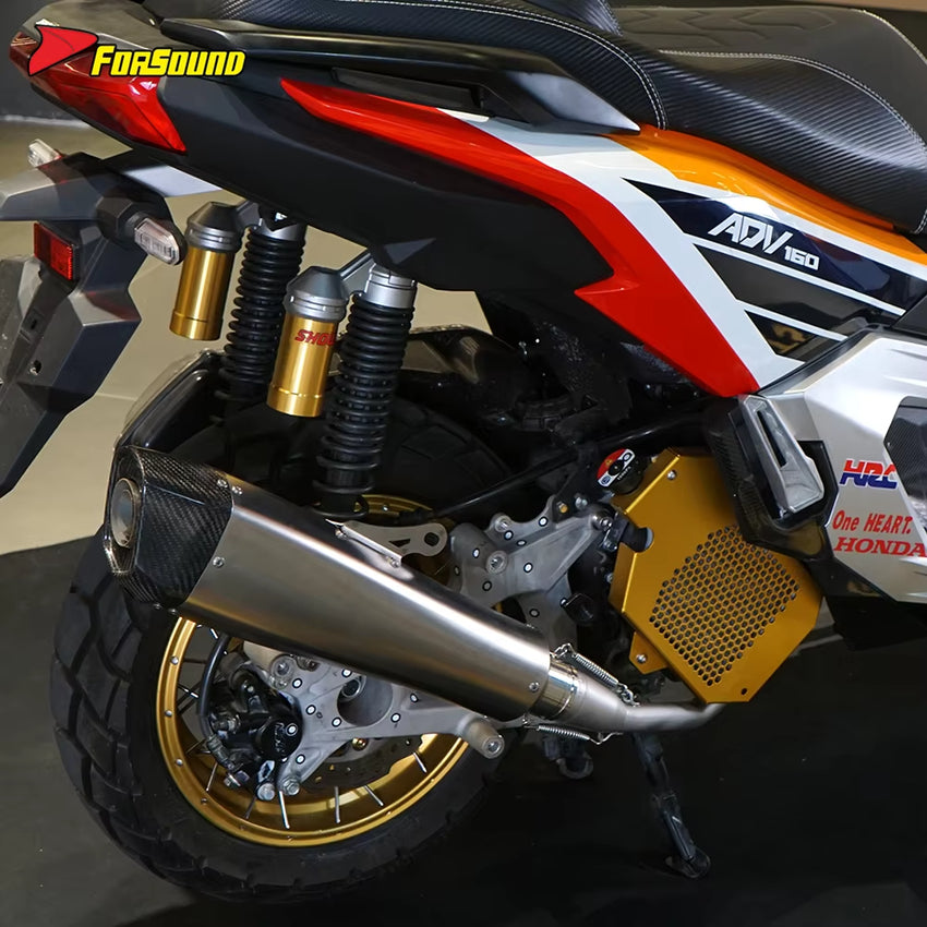 For Honda Adv 160 Full System Exhaust Stainless Steel Flying Knife Modle Corrosion & Oxidation Resistant Deep Exhaust Note OEM