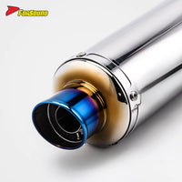 Stainless Steel Carbon Fiber 51Mm over Retro End Can Exhaust Pipe for Universal Motorcycle Pipe