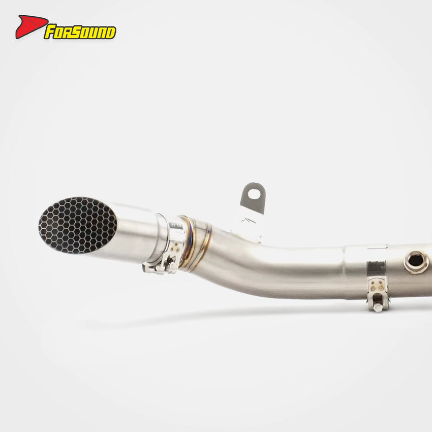 FORSOUND Kawasaki Z900 Euro Version Honeycomb Tailpipe Dual Oxygen Sensor Full System Exhaust Stainless Steel 2017-2026 Model