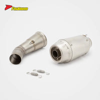 For ZONTES 703RR 2023-2025 Embossed Exhaust Pipe Slip-On Muffler Section Escape Zontes 703Rr Supersport Racing OEM Gp.Style