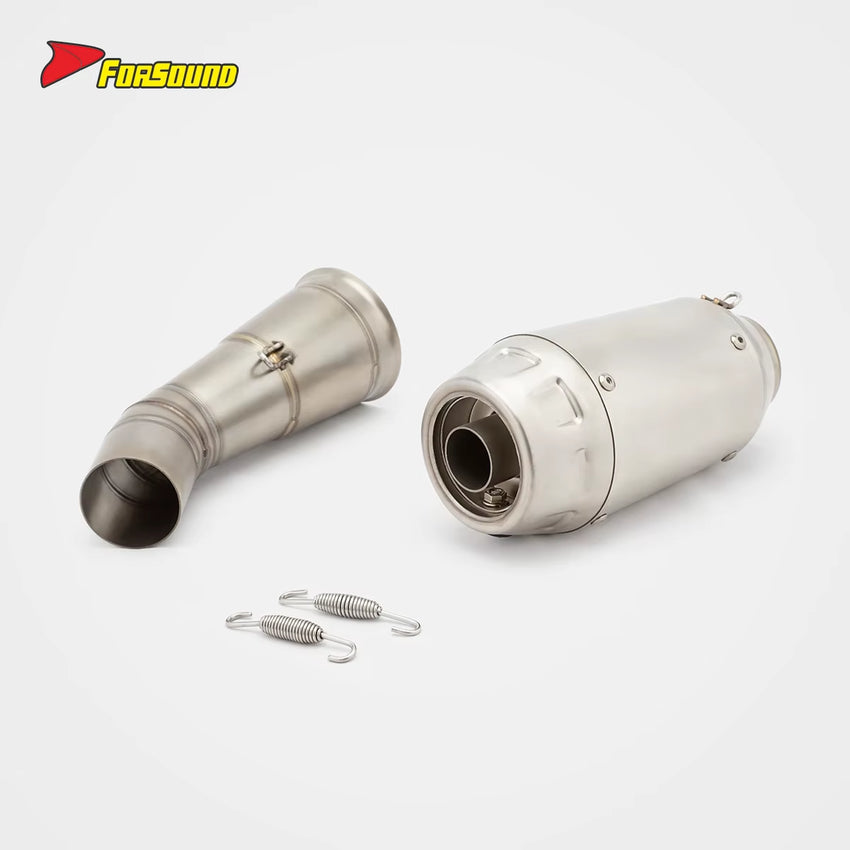 For ZONTES 703RR 2023-2025 Embossed Exhaust Pipe Slip-On Muffler Section Escape Zontes 703Rr Supersport Racing OEM Gp.Style