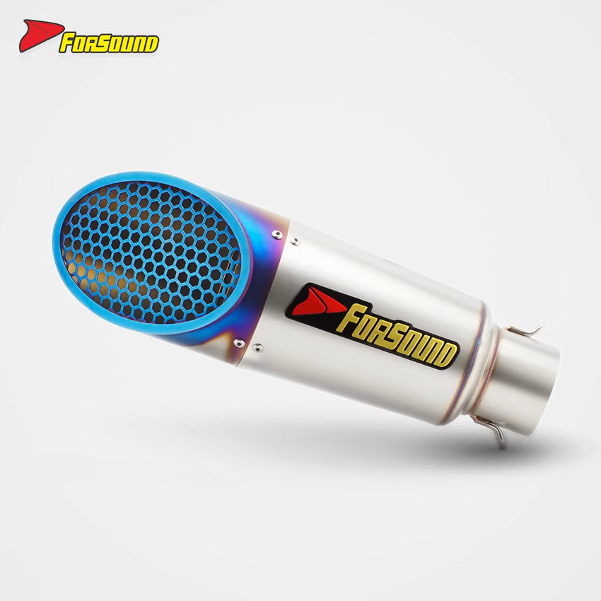 Stainless Steel Mini Honeycomb Exhaust Pipe for Motorcycle Mountain Running Ninja 4 Z900 R3 R15