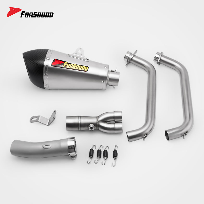 FORSOUND ท่อไอเสีย Yamaha MT07 ออกใต้ท้อง Alpha Full System สแตนเลส รุ่นปี 2014-2026 รองรับ O2 Sensor