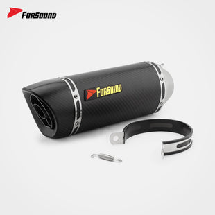 Forsound Factory Wholesale Price Motorcycle Exhaust Ninja 400 All Black Stainless Steel Carbon Fiber Rectangular Muffler