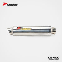 FOR Honda cb400sf Exhaust Extended Slant Hexagon round Hole Full Exhaust System Stainless Steel