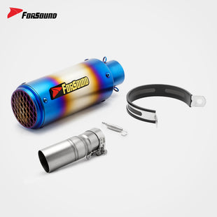 Forsound Factory Wholesale Price Kawasakis Ninja 400 Track Racing Exhaust System Rectangular Burnt Blue Muffler