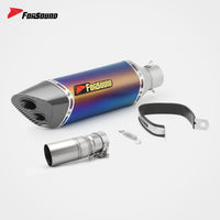 Forsound Factory Wholesale Price Motorcycle Exhaust Ninja 400 All Stainless Steel Carbon Fiber Double-hole Rectangular Muffler
