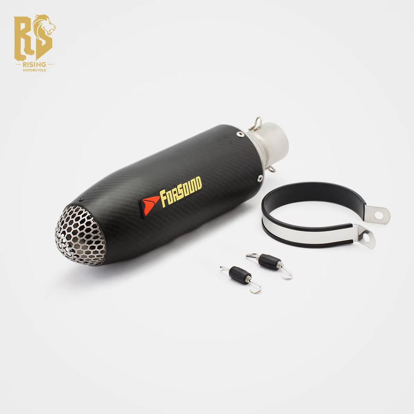 Stainless Steel Carbon Fiber 51Mm Exhaust End Can for Universal Motorcycle 51Mm Pipe