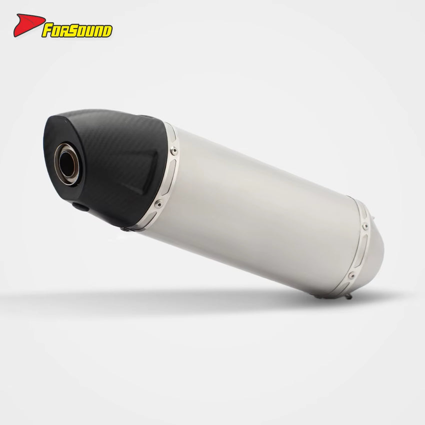 Stainless Steel Carbon Fiber 51Mm End Can Exhaust Pipe for Universal Motorcycle Pipe
