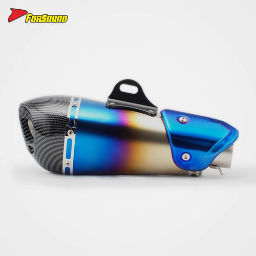 RS Original Carbon Fiber Universal Stainless Steel Motorcycle Exhaust Muffler New Condition Fits Z900 MT09 FZ6 G310GS