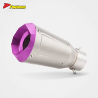 New Condition 51Mm/60Mm Universal Motorcycle Embossing Exhaust Muffler with DB Killer for KAWASAKI ZX-4R ZX-6R YAMAHA MT09 MT03