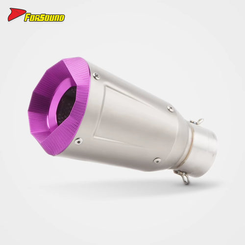 New Condition 51Mm/60Mm Universal Motorcycle Embossing Exhaust Muffler with DB Killer for KAWASAKI ZX-4R ZX-6R YAMAHA MT09 MT03