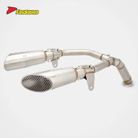 For 500SR VOOM 2024-2025 Stainless Steel Slant-Cut Honeycomb Angled Tip Performance Exhaust System