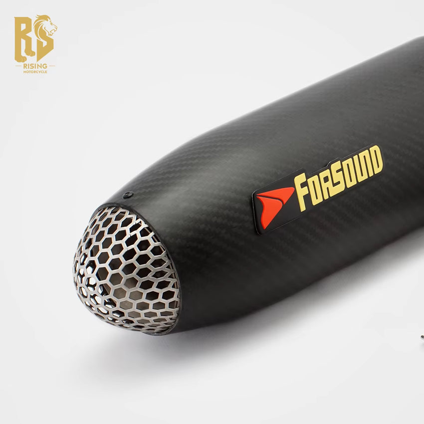 Stainless Steel Carbon Fiber 51Mm Exhaust End Can for Universal Motorcycle 51Mm Pipe