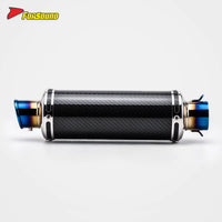 Stainless Steel Carbon Fiber 51Mm Universal Blued over Pipe Exhaust Pipe for Motorcycle