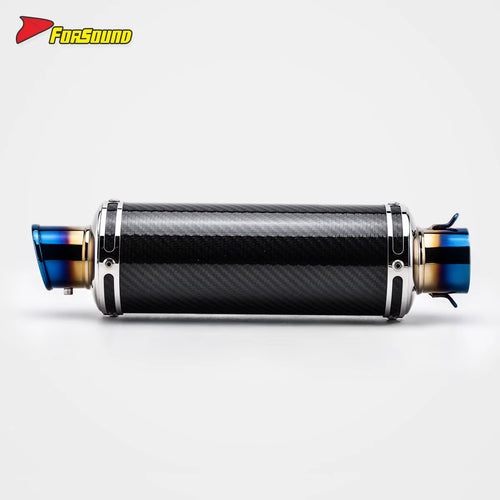 Stainless Steel Carbon Fiber 51Mm Universal Blued over Pipe Exhaust Pipe for Motorcycle