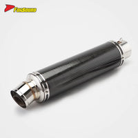 Stainless Steel Carbon Fiber 60Mm Long Blue End Can Yoshimura Exhaust Pipe Universal Motorcycle Pipe Escapes Yoshimura Carbono