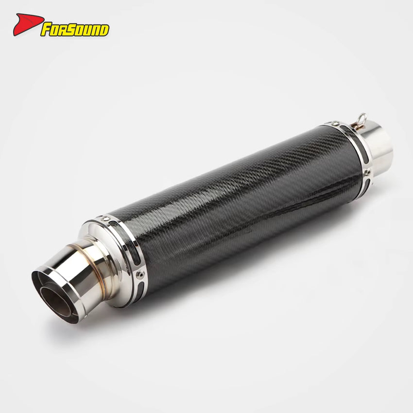 Stainless Steel Carbon Fiber 60Mm Long Blue End Can Yoshimura Exhaust Pipe Universal Motorcycle Pipe Escapes Yoshimura Carbono