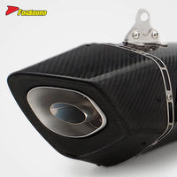 FORSOUND Kawasaki Z900 Exhaust Carbon Fiber Stainless Steel Dominator Style Mid-Rear Section Deep Four-Cylinder Exhaust Note