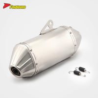 Stainless Steel 51Mm T148 Fish-Mouth End Can Exhaust Pipe with Bracket/Clamp Universal Motorcycle Pipe