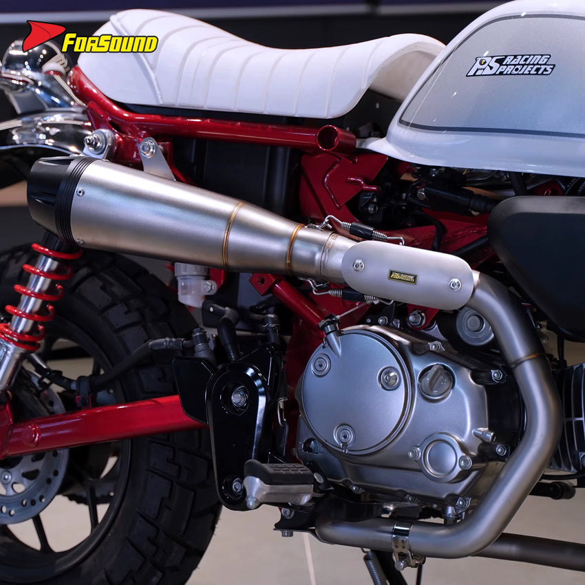 New FORSOUND for Monkey 125 Exhaust Stainless Steel R34-Style Full Exhaust System Aggressive Deep Exhaust Note Urban Commute