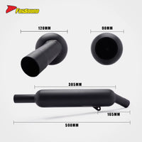 For Clc450 Black Stainless Steel Torpedo-Style Muffler Section Retro Cruiser Exhaust Deep Mellow Note Fit 2023-2026 Model