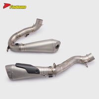 Ducati V4 Mid-Tail Carbon Fiber & Titanium Exhaust for 2018-2025 Panigale V4S/Streetfighter V4-High-Performance Retrofit/Upgrade
