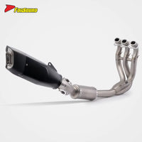 For Triumph Trident660 2021-2024 Pioneer Black Titanium Exhaust Pipe Stainless Steel Full Exhaust System Compatible Rear OEM