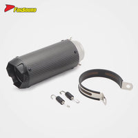 New RS Original Forsound/Sound Titanium Alloy Carbon Fiber Black 60Mm End Can Extended Version Embossed Exhaust Pipe For