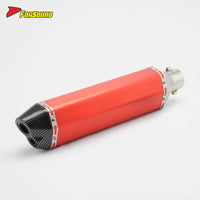 Forsound RS Original Modified Stainless Steel Motorcycle Exhaust System Muffler Universal Red 51Mm Hexagonal Double Hole New