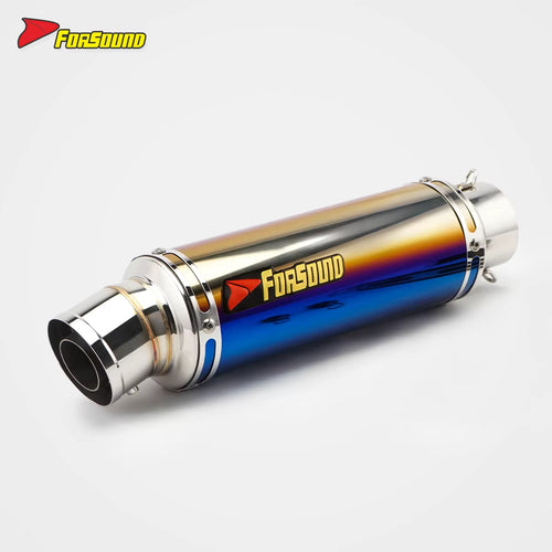 RS Original Universal Carbon Fiber Stainless Steel Motorcycle Exhaust Pipe for Z900RS Grilled Blue Polished Sportbikes
