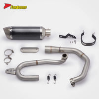 For Monkey 125 Exhaust Stainless Steel Black/Silver Small Square Full Exhaust System Low Backpressure Optimization Urban