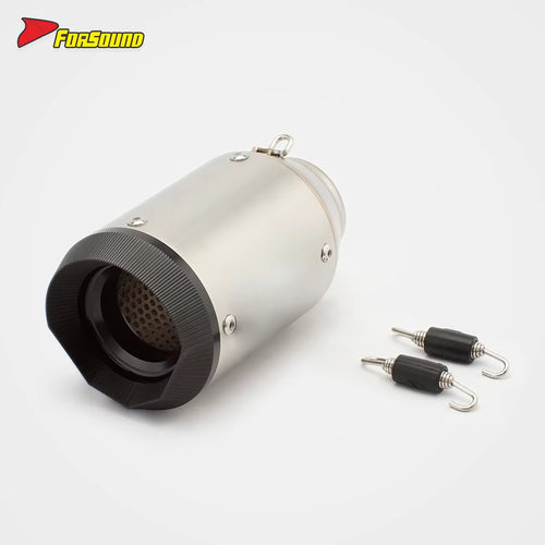 FORSOUND Universal 51Mm Stainless Steel Motorcycle Exhaust Replacement New Can CF450SR MT03 Multilateral Style Black Mouth